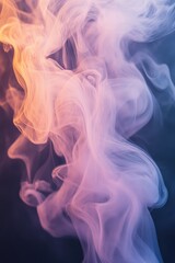 Ethereal wisps of colorful smoke swirling against a dark background.