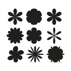 Obraz premium Flower icon set, Flower Silhouettes