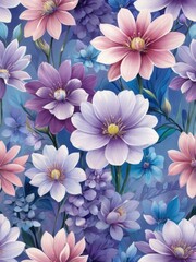 Obraz premium Delicately Blooming Flowers with Shimmering Petals in Soft Colors
