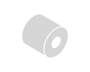 Toilet paper roll or tube icon design, template for wc. Bathroom hygiene icons, kitchen cleaning towel. Blank soft scroll product.