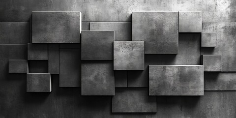 Abstract concrete wall art installation urban studio visual art modern environment close-up minimalism