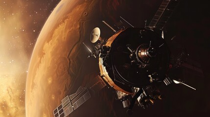 Spacecraft Orbiting Mars