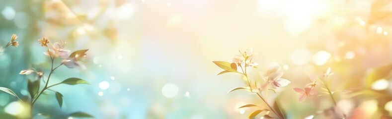 Delicate Blossoms Under Soft Sunlight with Ethereal Bokeh Background for Serene Relaxation and Natural Beauty in Nature Photography
