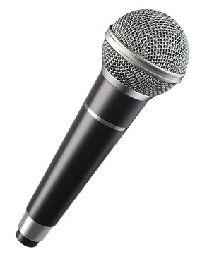 Wireless microphone isolated on transparent background - 3d PNG illustration
