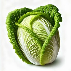Obraz premium Napa Cabbage Vegetable Isolated on Clean White