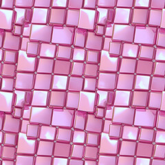 Obraz premium glitzy pink squares, repeatable seamless background tile 