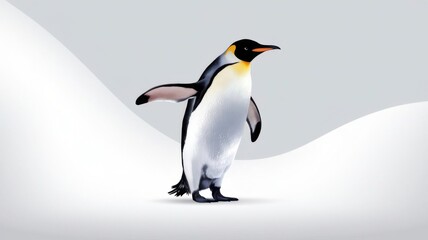 Obraz premium Illustration of an emperor penguin with a mesmerizing, patterned design