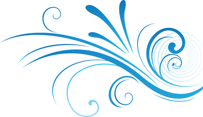 abstract blue background with swirls