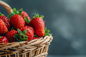 strawberries in basket