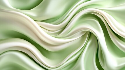 Obraz premium Smooth Creamy Green Fabric Texture Background