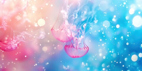 Fototapeta premium Jellyfish is floating in the water