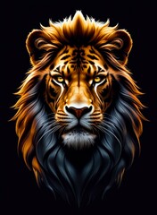 Fototapeta premium head of lion 1