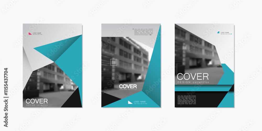 Poster Greyscale Brochure Design Template. Vector in A4 size