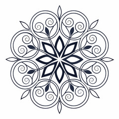 black and white flower