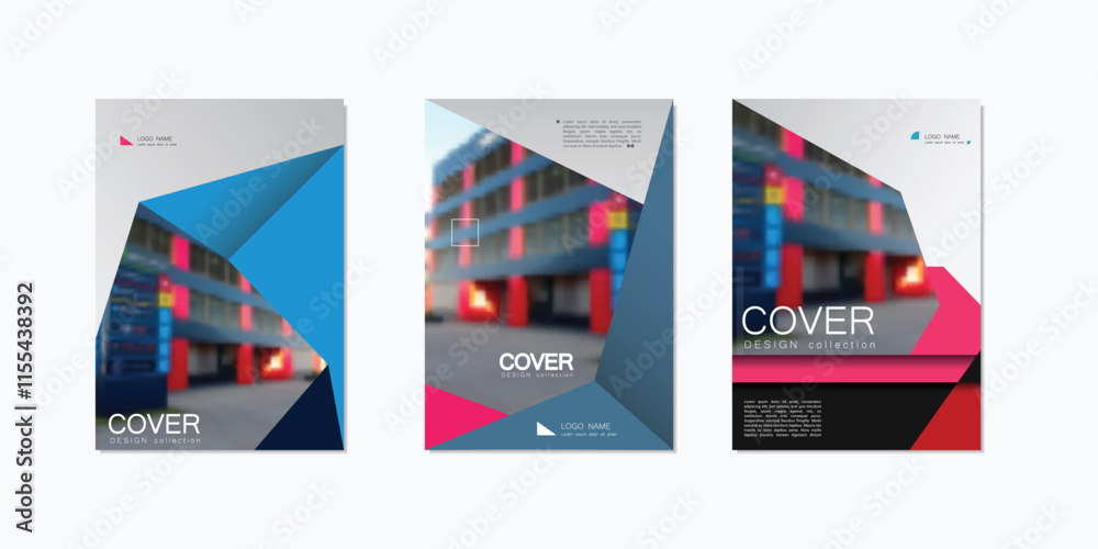 Poster Greyscale Brochure Design Template. Vector in A4 size