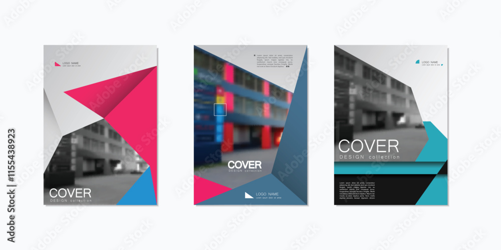 Aufkleber greyscale brochure design template. vector in a4 size