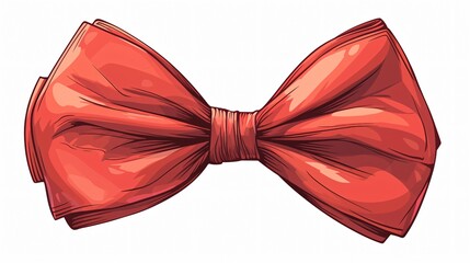 Bow Tie Sketch Icon for Web and Mobile: Professional Infographics Illustration