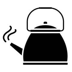 Illustration of Kettle Glyph Icon Design
