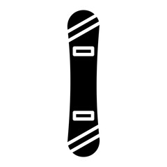 Illustration of Snowboard Glyph Icon Design
