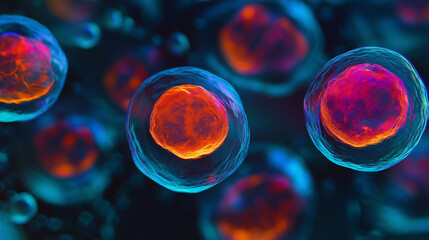 Living cell. A living cell of organism, 3d model.