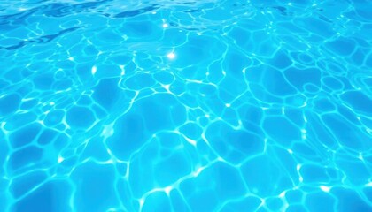 Obraz premium Clear Blue Water Texture Sparkling in the Sunlight with Refreshing Pool-Like Vibrancy