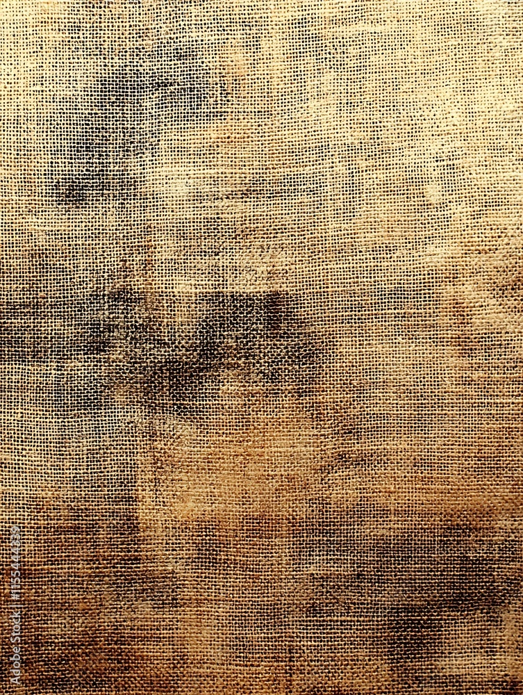 Poster Rustic Textured Burlap Canvas Background in Warm Earthy Tones for Design Projects : Generative AI
