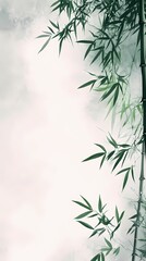 Fototapeta premium Traditional Chinese bamboo texture illustration poster background