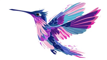 Obraz premium Abstract Hummingbird in Flight