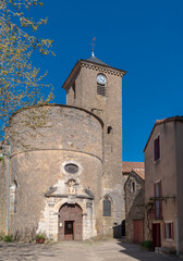 L'église Sainte-Eulalie de Sainte-Eulalie-de-Cernon, Aveyron, France