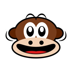 illustration cute and fun cartoon of monkey