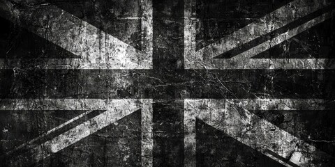 Black and white flag with a white cross