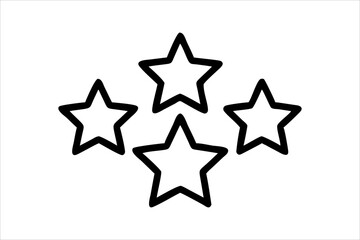 Obraz premium Star vector icons. Set of star symbols isolated.
