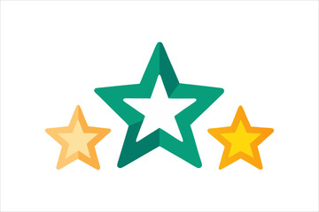 Obraz premium Star vector icons. Set of star symbols isolated.