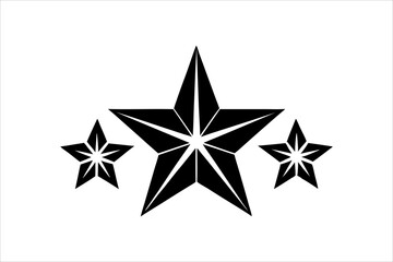 Star vector icons. Set of star symbols isolated.