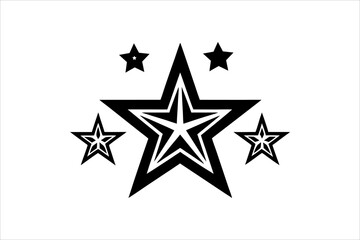 Star vector icons. Set of star symbols isolated.