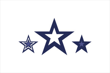 Star vector icons. Set of star symbols isolated.