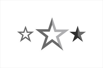 Star vector icons. Set of star symbols isolated.