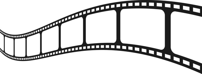 Wavy Film Strip Icon in Black