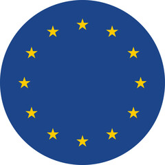 European Union Circular Flag Icon