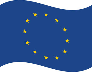 European Union Flag Icon with Stars
