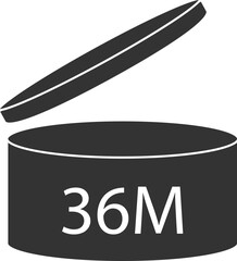 Open Round Container with Lid Icon