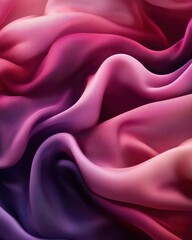 Obraz premium The rich burgundy and rose silk folds, with a smooth texture and festive tone, create a romantic luxury background, perfect for any celebration.