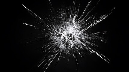 Obraz premium Dynamic explosion of light particles abstract art digital creation dark background high-contrast viewpoint