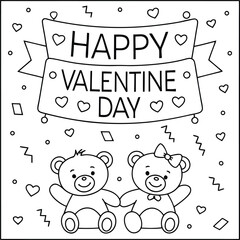 Valentine's Day coloring page