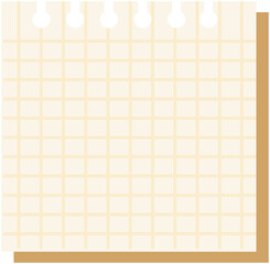 Inside pages of notebook