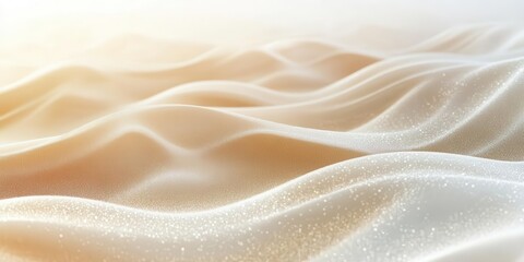 Soft gradient ombre texture on a light champagne beige pastel white abstract background, creating a glittery shimmer with a metallic finish.