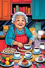 A grandma close view