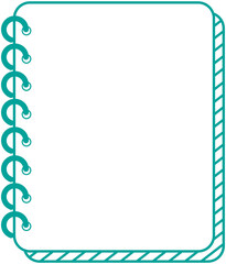 Spiral Notebook Page Frame line