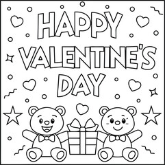 Valentine's Day coloring page