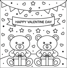 Valentine's Day coloring page